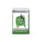 Chai Craft Tulsi Green Tea (100gms) I Pure Organic Whole Leaf blended with Long Tulsi Leaves I Herbal tea blend for stress management & wellness - Fast UK Delivery