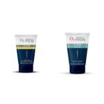 O3+ ALPHA MEN D-TAN Sunscreen SPF 50 50g & O3+ ALPHA MEN Acno D-TAN Scrub With Hyaluronic & Mint 50ml - Detan Scrub for TAN removal | Fights Blackheads & Detoxifies Skin - Fast UK Delivery