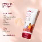 Plum Saffron & Papaya Glow & Brightening Face Wash with Vitamin B5 | Boosts Glow & Brightens Skin | Non-Drying | All Skin Types | Bright Gel Face Wash for Women & Men | for All Skin Types | 100ml - Fast UK Delivery - Image 4