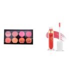 Glam 21 Blush Highlighter Palette Silky pigments 24 gm - Ralph-04Lip Plumper With Hyaluronic Acid Lightweight Lip Gloss With High Shine Glossy Finish For Fuller And Plump Lips 03 Red Lights - 5 Gm - Fast UK Delivery