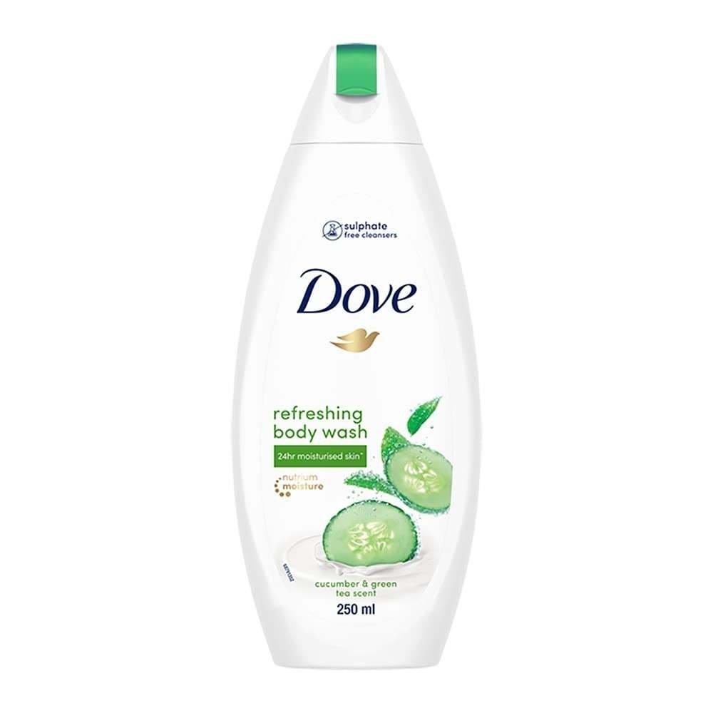 uk41xgvrk-DFL-1-1.jpg Dove Refreshing Body Wash, With Refreshing Cucumber And Green Tea Scent, For All Skin Type, Smoother Skin, 250 ml - Fast UK Delivery - Image 1