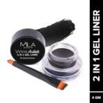 Mila Beaute Wink Artist Gel Eyeliner with Brush | For Eyes & Brows | Lasts Upto 36 Hours | Long Lasting & Waterproof Formula | Enriched With Calendula Oil and Aloe Vera | Shade - (Black, 4g) - Fast UK Delivery - Image 3