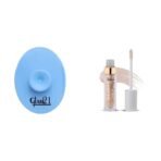 Glam 21 Silicone Face Cleanser Scrubber (Small) Lip Plumper With Hyaluronic Acid Lightweight Lip Gloss With High Shine Glossy Finish For Fuller And Plump Lips 04 Nude Shimmer - 5 Gm - Fast UK Delivery