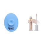 Glam 21 Silicone Face Cleanser Scrubber (Small) Lip Plumper With Hyaluronic Acid Lightweight Lip Gloss With High Shine Glossy Finish For Fuller And Plump Lips 04 Nude Shimmer - 5 Gm - Fast UK Delivery