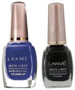 LAKME Insta Liquid Eye Liner, Black 9 ml & Lakme Insta Eye Liner, Blue 9 ml Matte Finish - Fast UK Delivery - Image 2