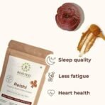 Rooted Reishi mushroom Extract Powder (60 gm) | Heart health, Stress Relief, Liver. USDA Organic, > 30% Beta Glucans, Certified organic - Fast UK Delivery - Image 6
