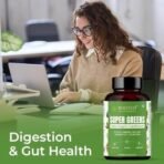 Rooted Actives Superfood Greens & Herbs Daily Veggies supplement | 22 Daily Greens, Probiotics & Enzymes (60 Tablets) | Rich in vitamins, minerals, iron, fiber & antioxidants - Fast UK Delivery - Image 7