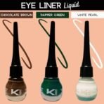KINDED Eye Liner Liquid Waterproof Smudgeproof Longlasting Insta Bold Look Intense Colour Pigments Quick Drying Eyeliner Combo (5 ml, Matte Finish, Chocolate Brown, White Pearl & Dapper Green) - Fast UK Delivery - Image 3