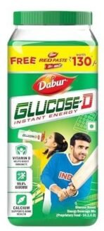 Dabur Glucose-D Juicy & Tasty - 1 kg Powder with Red Paste 200g free | Instant Energy Recharge with 99.4% Glucose | Vitamin D helps Boosts Immunity | Calcium Supports Bone Health - Fast UK Delivery - Image 2