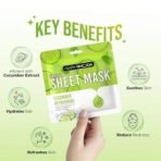 Hilary Rhoda Facial Sheet Mask | Hydrate, Detox, Brighten & Exfoliate | 4 Unique Masks for All Skin Needs | Suitable For All Skin Types | 20 Gm X 4U | Pack of 4 - Fast UK Delivery - Image 5