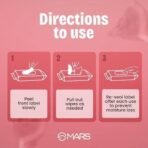 MARS Refreshing Wet Wipes for Face| Facial Cleansing | Refreshing & Skin Hydration| Soothing for skin | pH Balance & Alcohol Free | Nourishing with Fruit extract | 25 Wipes | Watermelon - Fast UK Delivery - Image 5