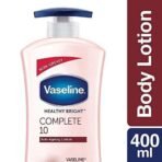 Vaseline Healthy Bright Complete 10 Body Lotion, Anti- Ageing Lotion With Vitamin B3, Aha, Pro-Retinol, 400 ml - Fast UK Delivery - Image 3