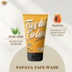 Fashion Colour Papaya Face Wash For Brightening Skin And To Reduce Dark Spots, Dark Circle, Acne Scars And Fine Line (130g) - Fast UK Delivery - Image 4