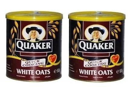 uk41yVrPPQebL-1.jpg Quaker Quick Cooking White Oats Breakfast Cereals 100% Whole Grain Oats Each 500gm (Pack Of 2) - Fast UK Delivery - Image 1