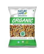 Natureland Organics Panchrangi Dal/Mix Dal 500 Gm (pack of 2) Total 1 KG - Organic Pulses - Fast UK Delivery