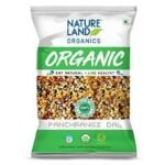 Natureland Organics Panchrangi Dal/Mix Dal 500 Gm (pack of 2) Total 1 KG - Organic Pulses - Fast UK Delivery