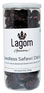 Lagom Gourmet Seedless Safawi Dates 500G,Saudi Arabia Dates,All Natural,No Preservatives,No Added Sugar,Gluten Free,Vegan,Plant Based,Non Gmo,Dates Dry Fruits,Khajur,Khajoor,Khejur - Fast UK Delivery - Image 2