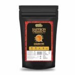 Golden Tips Saffron(Kesar) Cardamom (Elaichi) Exotic Indian Masala Chai CTC Black Tea (40 Cups), 100 g - Fast UK Delivery - Image 2