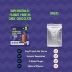Alpino Supernatural Peanut Protein Powder Dark Chocolate 1kg - 100% Plant-Based, High-Performance Protein - 24g Protein, 5.1g BCAAs, No Added Sugar, Gluten-Free, Non-GMO, Vegan - Fast UK Delivery - Image 3