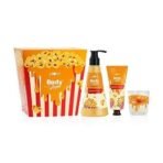 Plum BodyLovin' Caramel Popcorn & Chill Gift Set | Body Wash, Hand Cream & Scented Candle | Warm Caramel Fragrance | Birthday, Anniversary, Valentine Gift for Girlfriend Wife | Unique Popcorn Tub Kit - Fast UK Delivery - Image 2