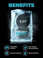 Beardo Ice Blast Hair Cream, 75 gm | Hair Cream for Men with Menthol & Coconut Oil | Hair Styling Ceam | Daily Styling | Cooling Cream | Cool Lock Technology - Fast UK Delivery - Image 4