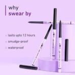 Plum Eye-Swear-By Kajal | Deep Black | Creamy Smooth | Smudge-Proof & Waterproof | Long-Lasting | Twist-Up Pencil | Enriched with Vitamin E | 100% Vegan & Cruelty-Free | 0.35g - Fast UK Delivery - Image 5