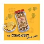 KONFIZ Waffle Chips, Waffle Crisps, Waffle Cookies, Waffle Bites, Waffle Biscuits, Crunchy Waffle 100g (Fun and Light, Crunch in Every bite, Kid-Friendly, Tea time Snack, Dessert Topping) - Fast UK Delivery - Image 7