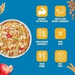 Bagrry's No Added Sugar muesli 1kg| Diet Friendly Muesli with No Added Sugar, Plant Based Muesli | 90% Multi Grains, 60% Fibre Rich Oats with Bran | Whole Grain Breakfast Cereal | Helps Manage Weight | Plant Based - Fast UK Delivery - Image 5