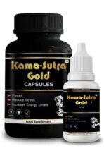 Kamasutra Gold Ayurvedic Capsules with 30ml Kamasutra Massage Oil | Natural Wellness & Vitality Booster | Original Herbal Formula - Fast UK Delivery