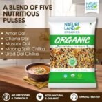 Natureland Organics Panchrangi Dal/Mix Dal 500 Gm (pack of 2) Total 1 KG - Organic Pulses - Fast UK Delivery - Image 3