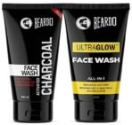 Beardo Ultraglow Facewash & Activated Charcoal Facewash Combo (Pack of 2) - Fast UK Delivery