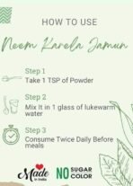 Organic Bites Mix Powder of Karela, Neem Leaf and Jamun Seed Powder (For Diabetes) (Neem Karela & Jamun Seed Mix Powder) -600 gm - Fast UK Delivery - Image 3