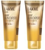 LAKME Sun Expert, Spf 24 Pa++ Ultra Matte Sunscreen, 60Ml, Sun Protection With Vitamin B3, Blocks Upto 97% Of Harmful Uvb Rays, Lightweight, For Men & Women (Pack Of 2)|For All Skin Types - Fast UK Delivery
