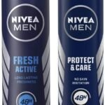 Nivea Men Deodorant Spray, Fresh Active Original, 150Ml And Deodorant Spray, Protect & Care, 150Ml, Pack Of 1 - Fast UK Delivery