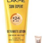 LAKME Sun Expert Spf 24 Pa++ Ultra Matte Sunscreen Lotion 50 Ml & Lakme 9 To 5 Cc Cream Mini For All Skins, 01-Beige, 9 G - Fast UK Delivery