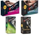 KamaSutra combo set of (Ribbed, Dotted, Superthin, longlast) Condom (Set of 4, 48S) - Fast UK Delivery