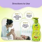 Dabur Baby Oil: Non - Sticky Baby Massage Oil with No Harmful Chemicals |Contains Jojoba , Olives & Almonds | Hypoallergenic & Dermatologically Tested with No Paraben & Phthalates - 500 ml - Fast UK Delivery - Image 7