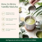 VAHDAM, Vanilla + Matcha Green Tea Powder (25 Cups) - Brew Delicious Vanilla Matcha Latte | Powerful SUPERFOODS Blend | Japanese Matcha Powder with 100% Natural Vanilla | 137x Anti-OXIDANTS, 50g - Fast UK Delivery - Image 7