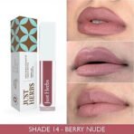 Just Herbs Ayurvedic Creamy Matte Long Lasting Liquid Lipstick, Lightweight & Hydrating Lip Colour with Liquorice & Sweet Almond Oil - Berry Nude - Fast UK Delivery - Image 4