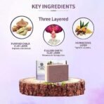 Ayouthveda Herbal Soap Combo (3 Pack) | Nuts & Saffron Soap, Indian Clay Soap & Charcoal Detox Soap | Handmade for Glowing, Rejuvenated & Healthy Skin - Fast UK Delivery - Image 7