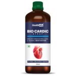 Healthally BioCardic Cardiac Care & Heart Health Syrup|Manage Cholesterol Level & BP Control Syrup with Arjunchaal Punarva Shankhpushpi Sarpagandha|Relieve Chest Blockage & Pain - 500 ML - Fast UK Delivery