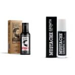 Beardo Beard & Mustache Growth Combo | Mustache Growth Roll On 8ml & Beard n Hair Growth Oil 50ml (Set of 2) - Fast UK Delivery