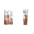 Just Herbs Ayurvedic Pomegrante Alcohol Free Facial Toner & Just Herbs Coffee Body Scrub Walnut Exfoliating Detan Face & Body Scrub for Blackheads Combo - Fast UK Delivery