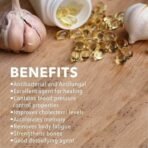 Nutriorg Garlic Oil Soft Gel Capsules (500mg) | Cholesterol & Heart Health Support | Immune Booster & Digestion Aid | 60 Capsules - Image 5