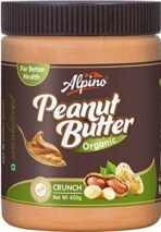 ALPINO Organic Natural Peanut Butter Crunch 400 G & ALPINO Natural Peanut Butter Crunch 400g - 100% Roasted Peanuts - 30g Protein - Fast UK Delivery - Image 3