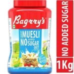 Bagrry's No Added Sugar Crunchy Muesli Jar, 1000g and Bagrry's Crunchy Muesli Crunchy Oat Clusters With Almonds,Raisins & Honey, 1000g - Fast UK Delivery - Image 3