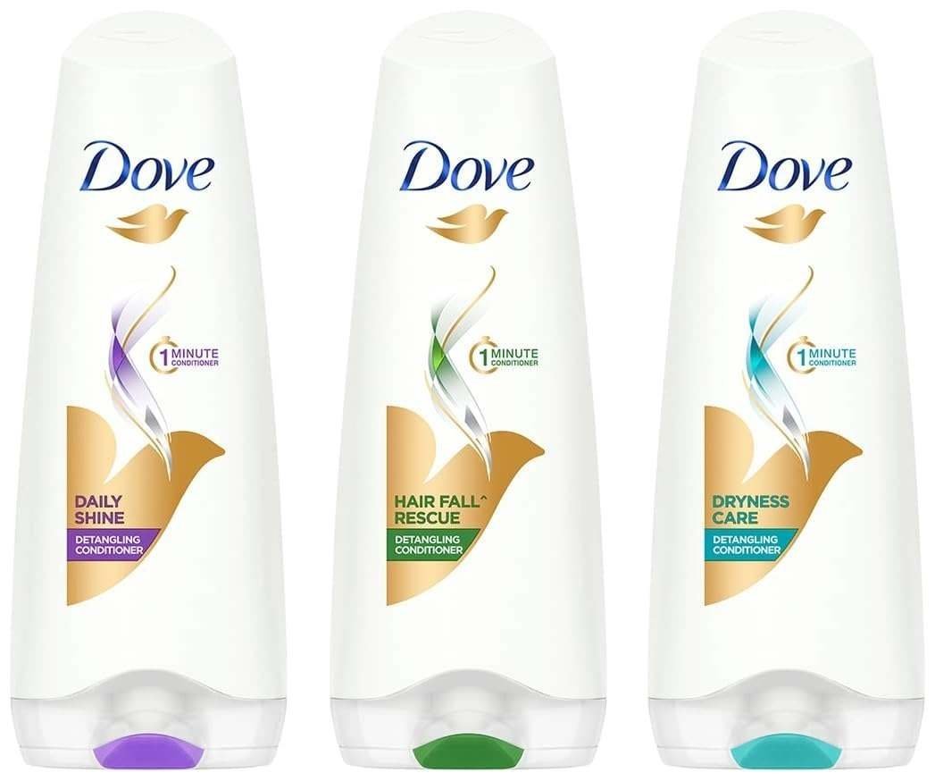 uk511p5kITKxL-1-1.jpg Dove Dryness Care Conditioner, 180ml And Dove Daily Shine Conditioner, 180ml And Dove Hair Fall Rescue Conditioner, 180ml - Fast UK Delivery - Image 1