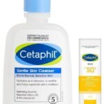 Cetaphil Gentle Skin Cleanser 125 ml Hydrating with Niacinamide Vitamin B5 Combination Skin Sun Spf 50 Sunscreen Very High Protection Light Gel Water Resistant Vitamin E 50 Ml Pack Of 1 - Fast UK Delivery