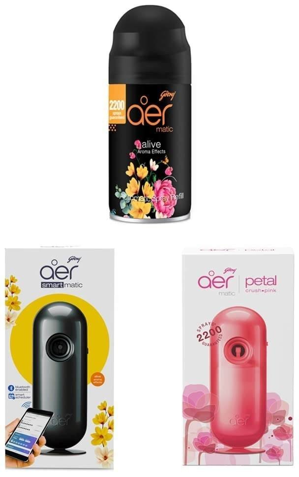 uk512XLFTx3yL-1-1.jpg Godrej aer Smart Matic Kit - BLUETOOTH ENABLED Automatic Air Freshener spray & BLUETOOTH ENABLED Automatic Air Freshener Spray & Matic Refill | Automatic Air Freshener with Flexi Control - Fast UK Delivery - Image 1