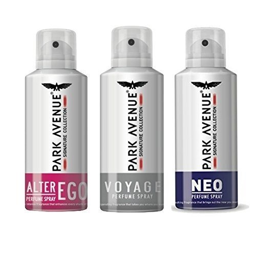 uk512XqO0s4pL-1-1.jpg Park Avenue Unisex Signature Alter Ego, Voyage, Neo Body Deodorant Spray For Men, 100G/130Ml (Pack Of 3), 450 Milliliters - Fast UK Delivery - Image 1